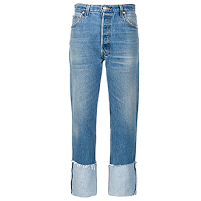 Cuffed Cropped Jeans