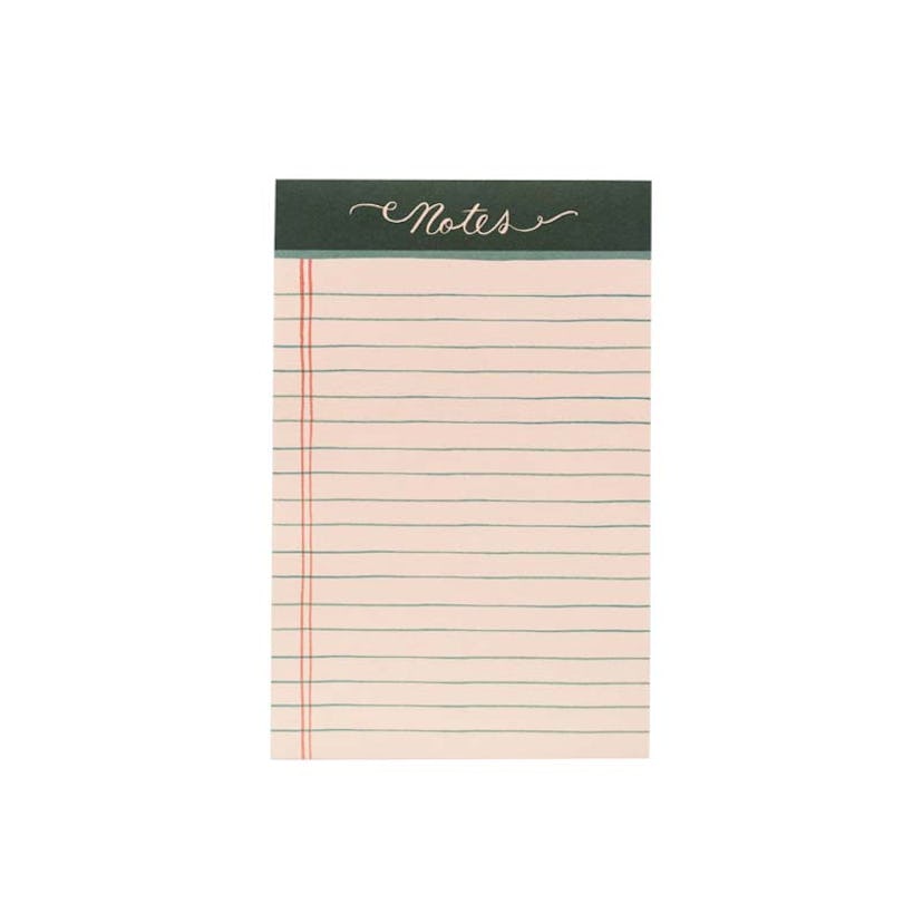 Rifle Paper Co Rose Lined Tear-Off Notepad.