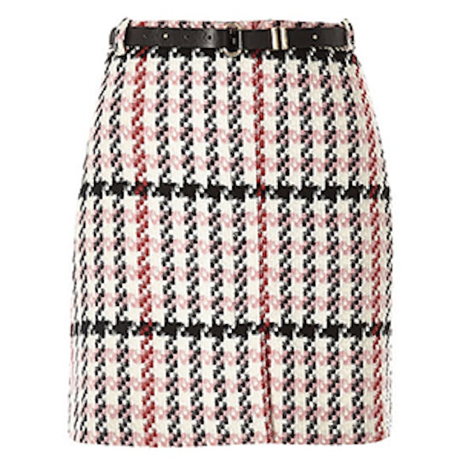 Checked Woven Mini Skirt