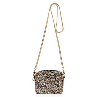 Gold Glitter Mini Chain Bag