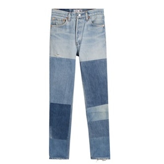 Skinny Jeans In Patchwork Finish