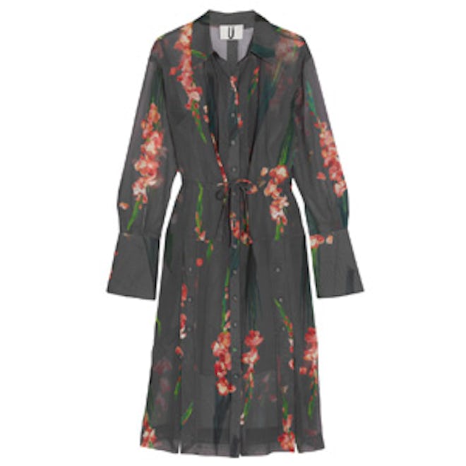 Selwyn Floral-Print Silk-Georgette Shirt Dress