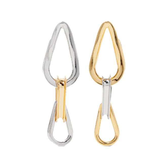 Ellipse Gold And Silver-Plated Earrings