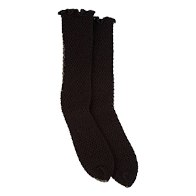 Fishnet Mid-Calf Socks