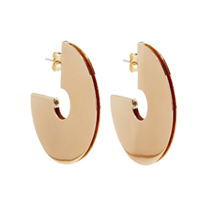 Mair Gold-Plated Topaz Hoop Earrings