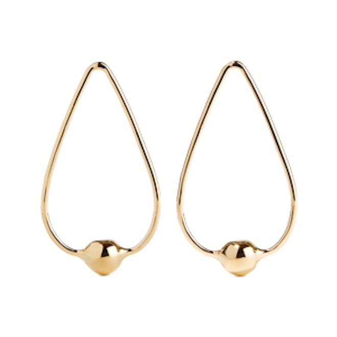 Orb Drop Gold-Plated Earrings