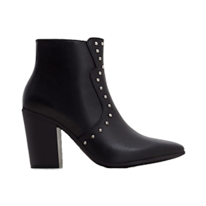 Studded Leather Ankle Boots