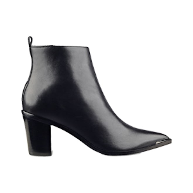 Nellien Pointy-Toe Block-Heel Booties