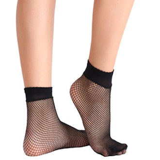 Black Fishnet Ankle Socks