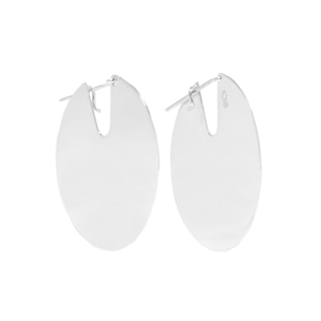 Paillettes Silver Earrings