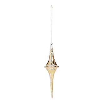 Gold-Leaf-Embellished Kismet Glass Ornament