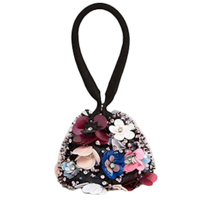Floral Embellished Pouch Bag