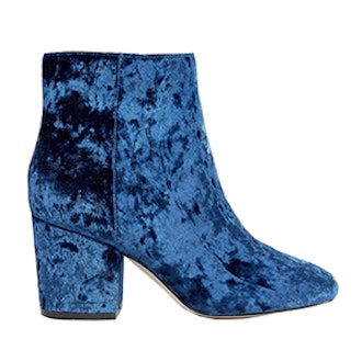 Rachelle Velvet Heeled Ankle Boots