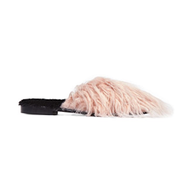 Aspen Mongolia Faux Fur and Shearling Slippers
