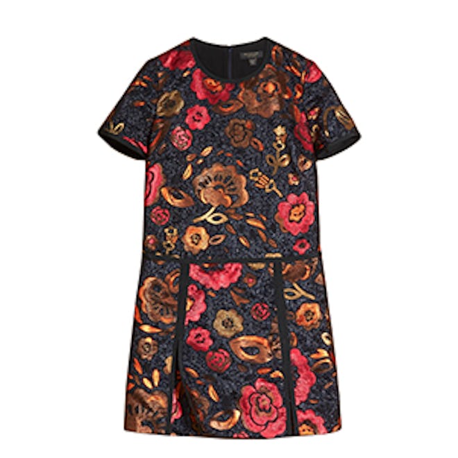 Floral Jacquard T-Shirt Dress