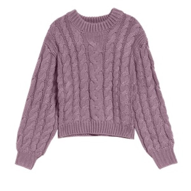 Braid Crop Sweater
