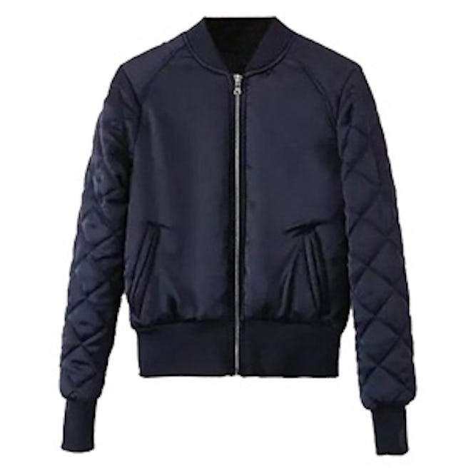 Nylon Quilted Bomber Jacket