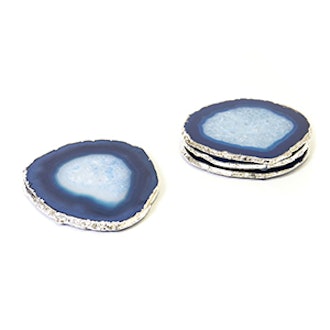 Blue and Silver Agate Coasters