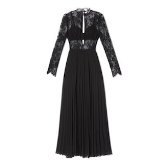 Karen Pleated Lace Gown