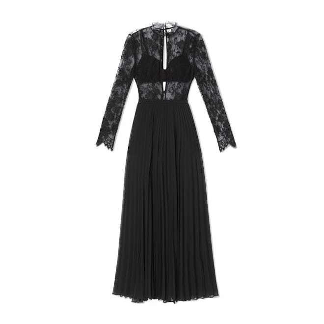 Karen Pleated Lace Gown