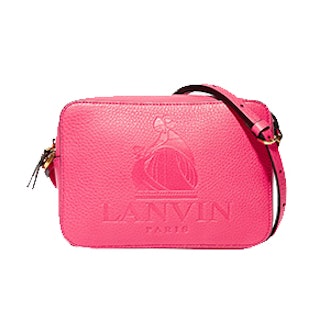 So Lanvin Embossed Textured-Leather Shoulder Bag