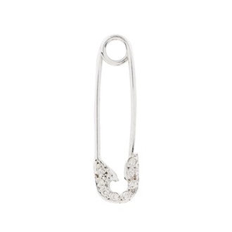 Diamond & White Gold Safety Pin Earring