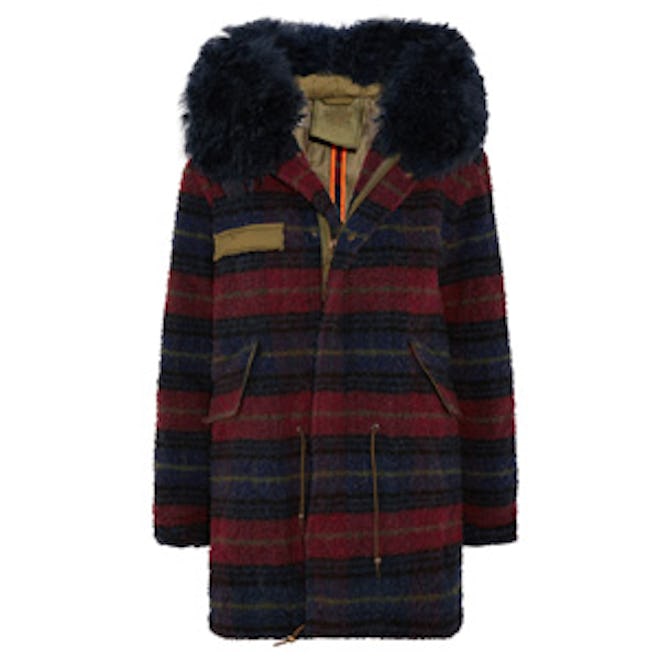 Shearling-Trimmed Boiled Wool Parka