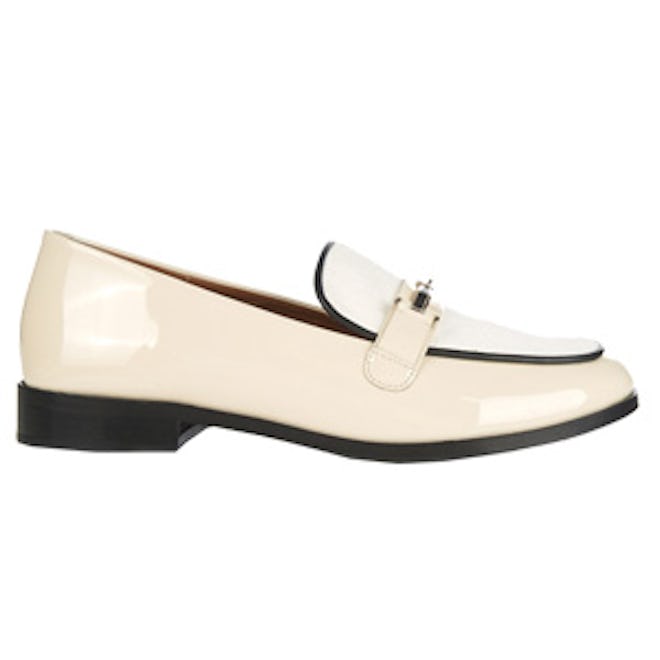 Melanie Patent-Leather and Calf-Hair Loafers