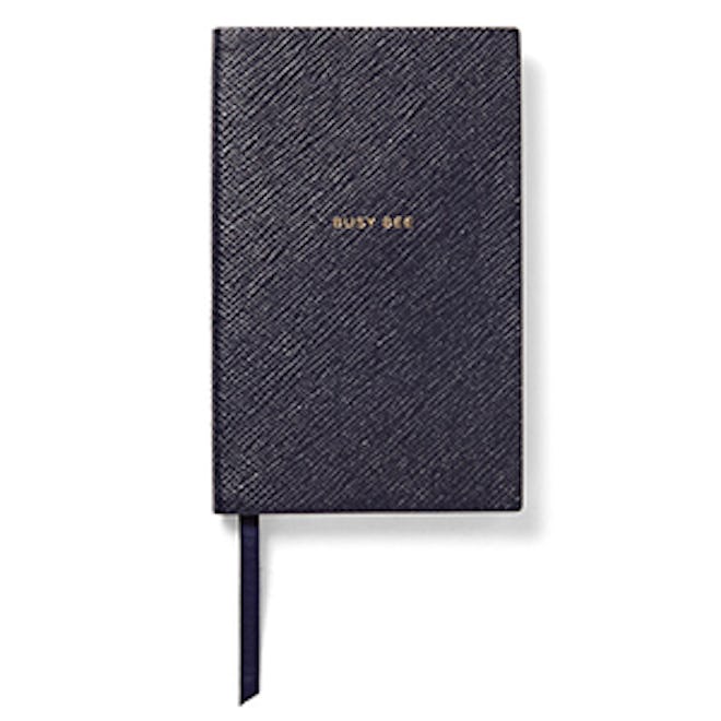 Panama Busy Bee Textured-Leather Notebook