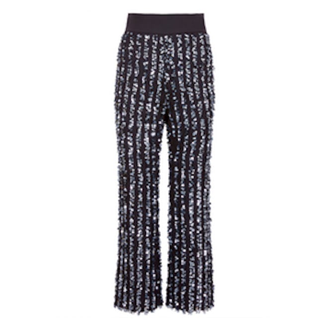 Cropped Flare Sequin Pants