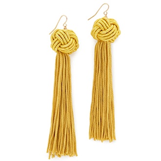 The Astrid Knotted Tassel Earrings