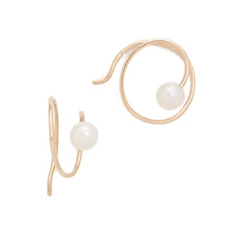 Freshwater Cultured Pearl Swirl Earrings