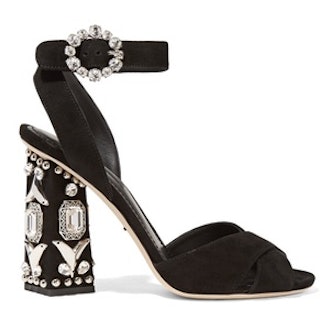 Bianca Embellished Suede Sandals