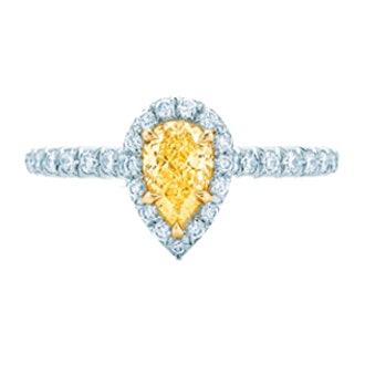 Soleste Pear Yellow Diamond Ring