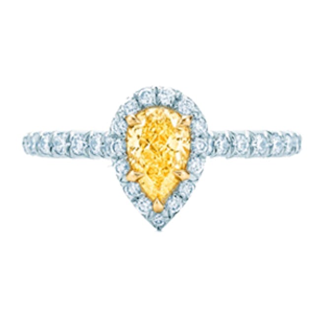 Soleste Pear Yellow Diamond Ring