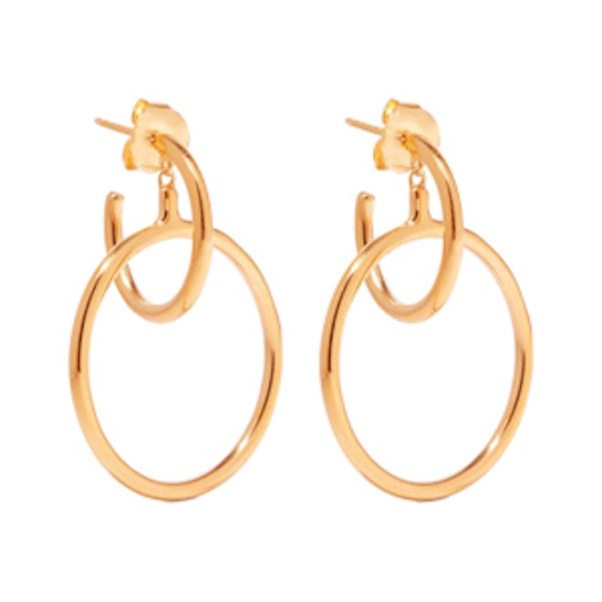 Norma Medi Gold-Plated Hoop Earrings