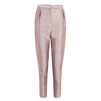 Satin Twill Peg Trousers