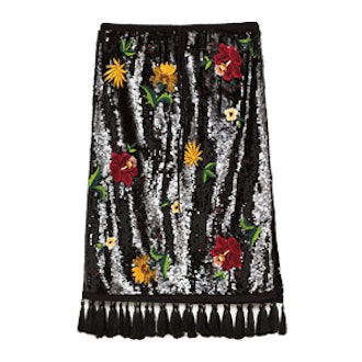 Midi Embroidered Skirt
