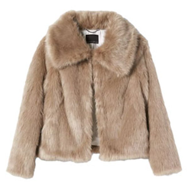 Faux Fur Cropped Coat