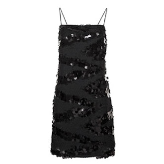 Black Sequin Cami Mini Dress