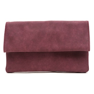 Chic View Faux Leather Foldover Clutch