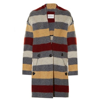 Gabrie Blanket-Striped Coat