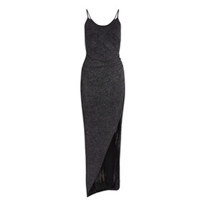 Black Glitter Strappy Dress