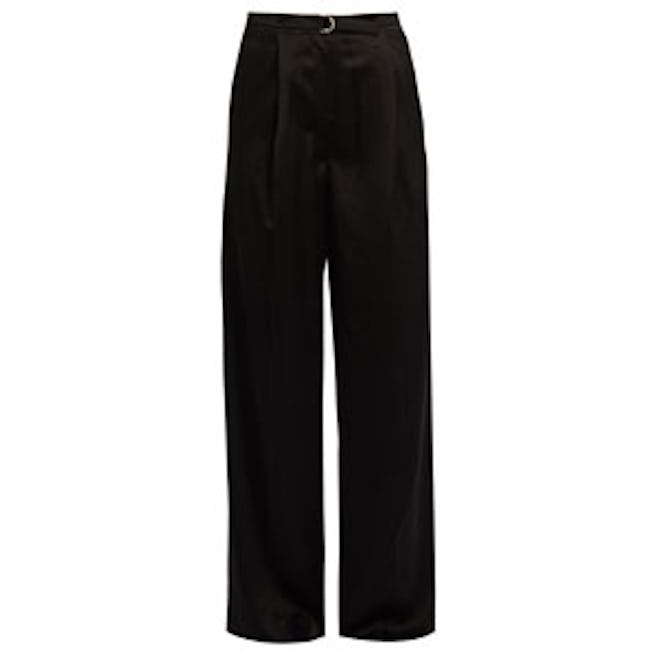 Lyle Wide-Leg Satin Trousers