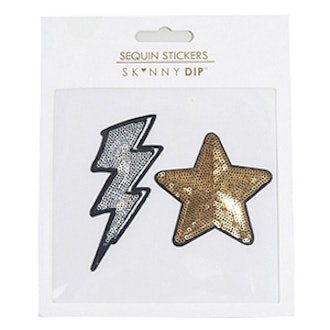 Lightning & Star Sequin Sew-On Sticker Patches