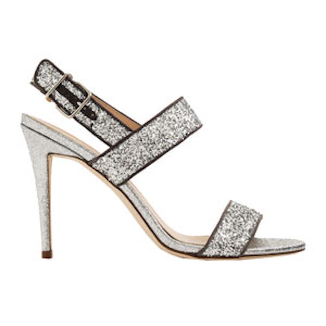 Glitter Double-Strap Sandals