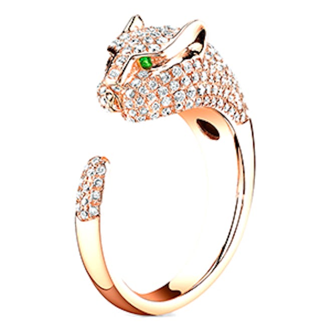 Panther Ring with Diamonds