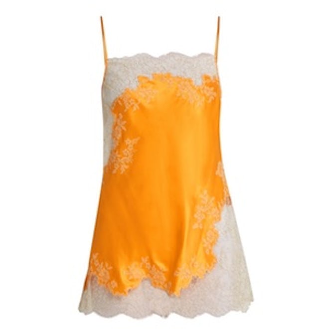 Lace-Trimmed Silk-Satin Camisole