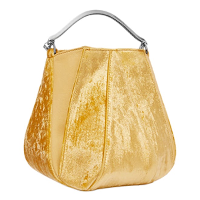 Pepper Velvet and Leather Bucket Bag