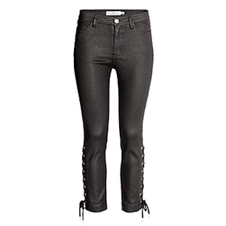 Coated Pants with Lacing